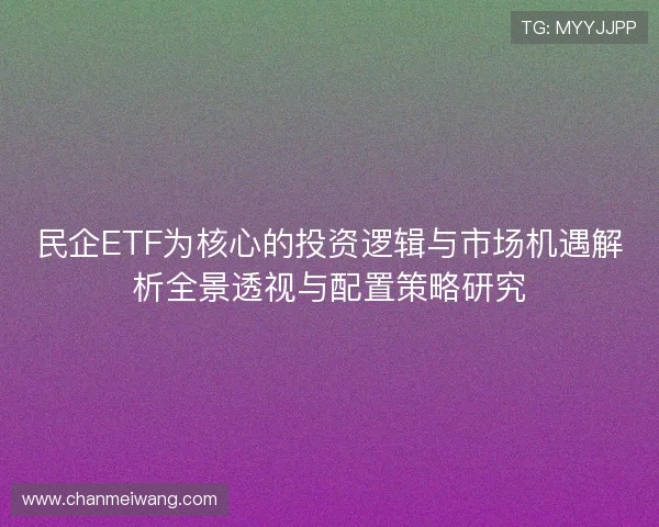 民企ETF为核心的投资逻辑与市场机遇解析全景透视与配置策略研究